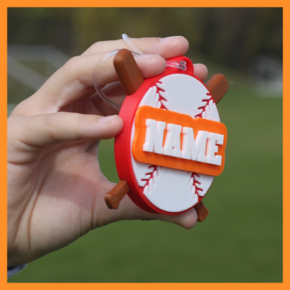 Baseball Bag Tag (Ball & Bats)