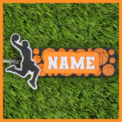 Basketball Bag Tag (Person Dunking)