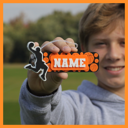 Basketball Bag Tag (Person Dunking)