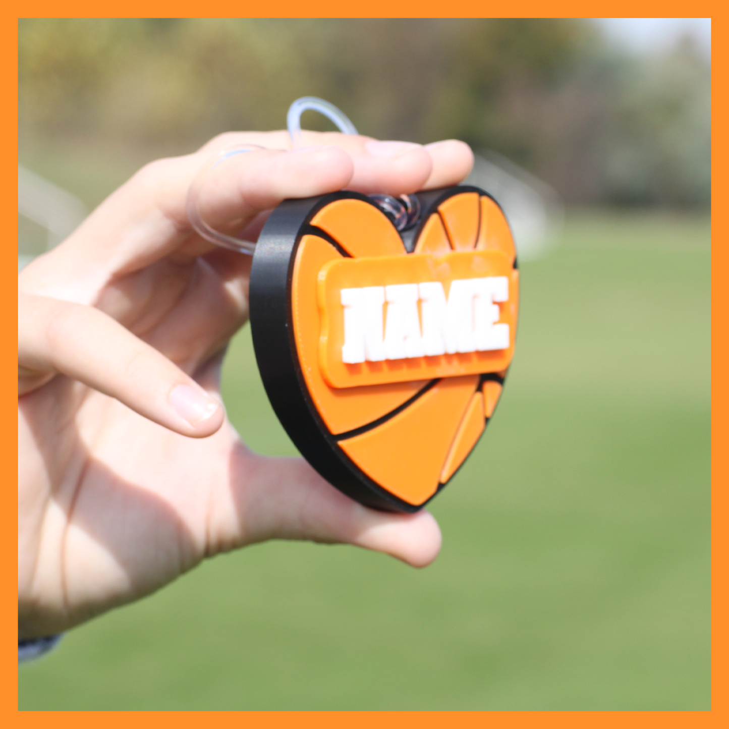 Basketball Bag Tag (Heart)