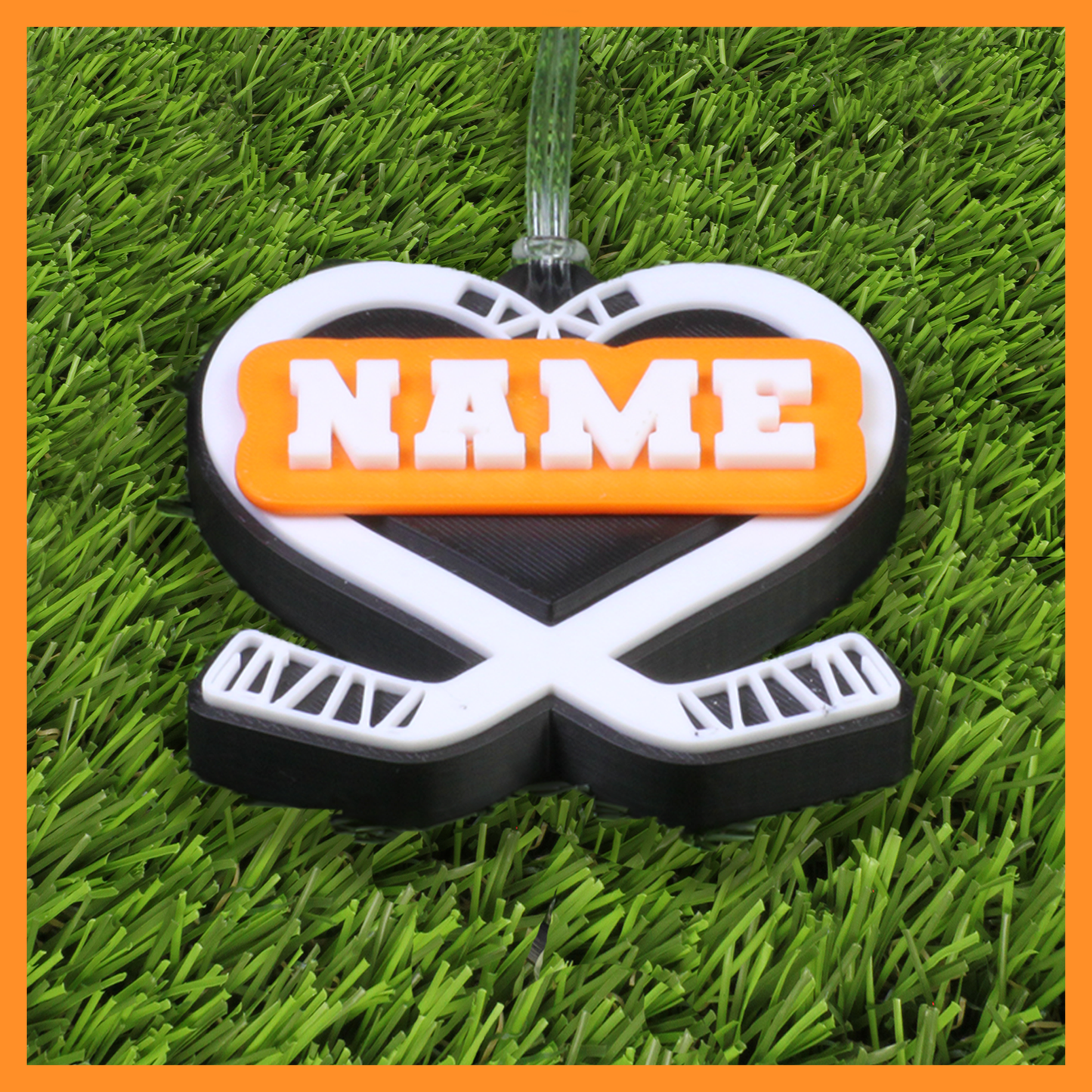 Ice Hockey Bag Tag (Heart)