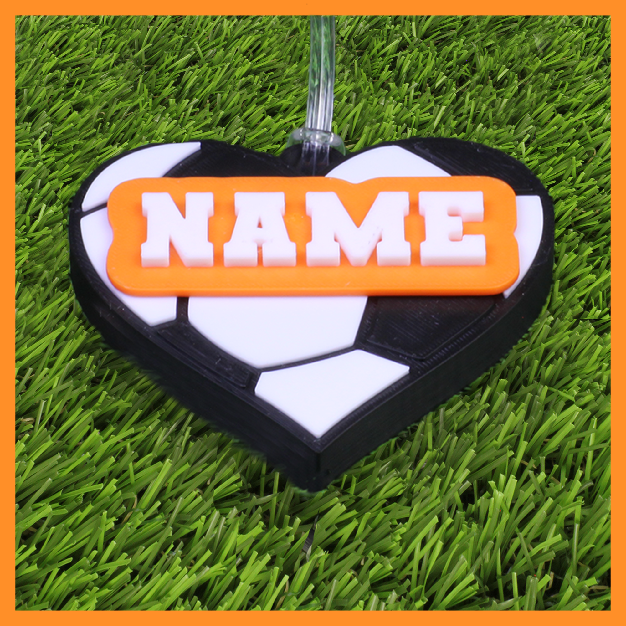Soccer Bag Tag (Heart)