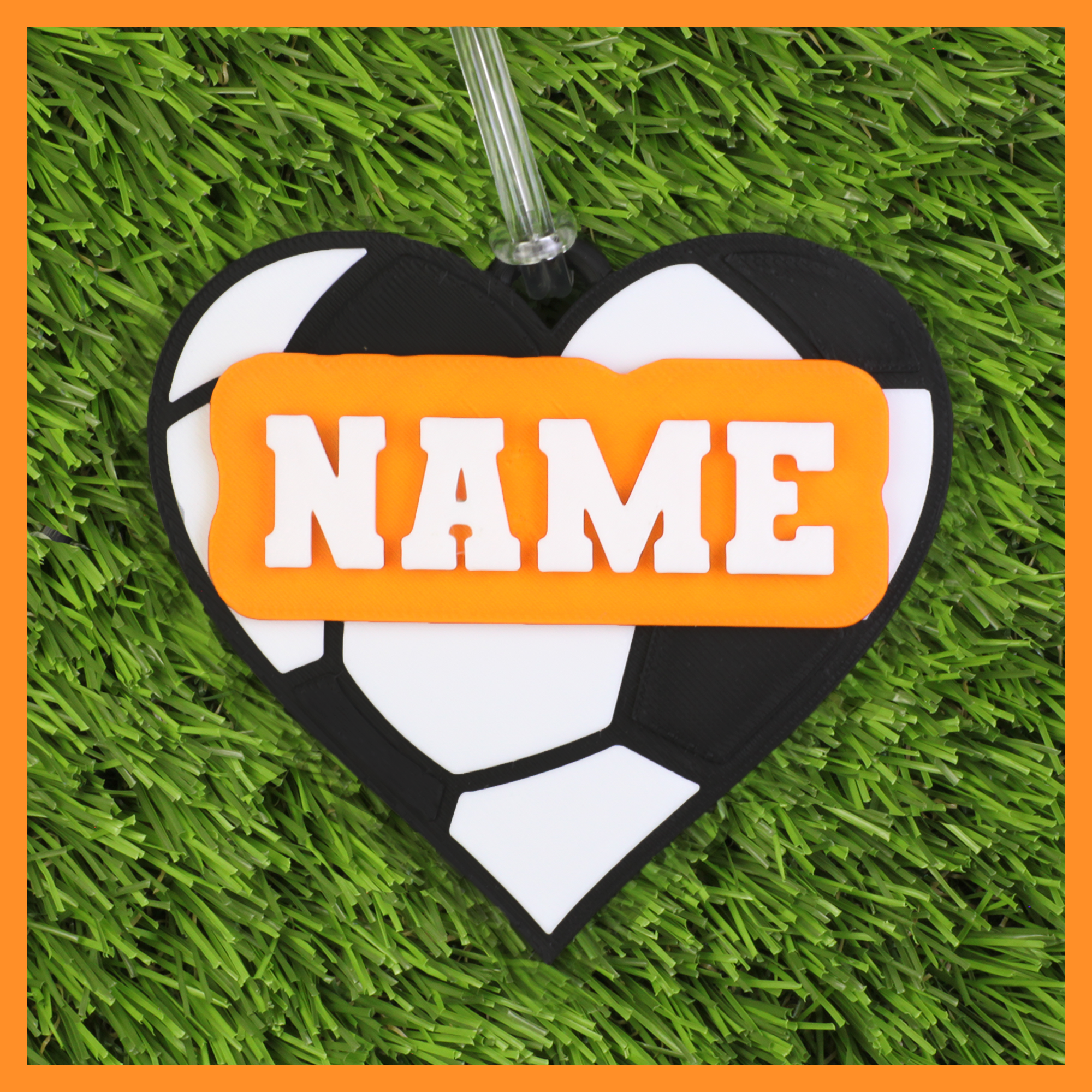 Soccer Bag Tag (Heart)