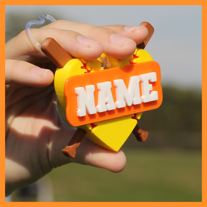Softball Bag Tag (Heart & Bats)
