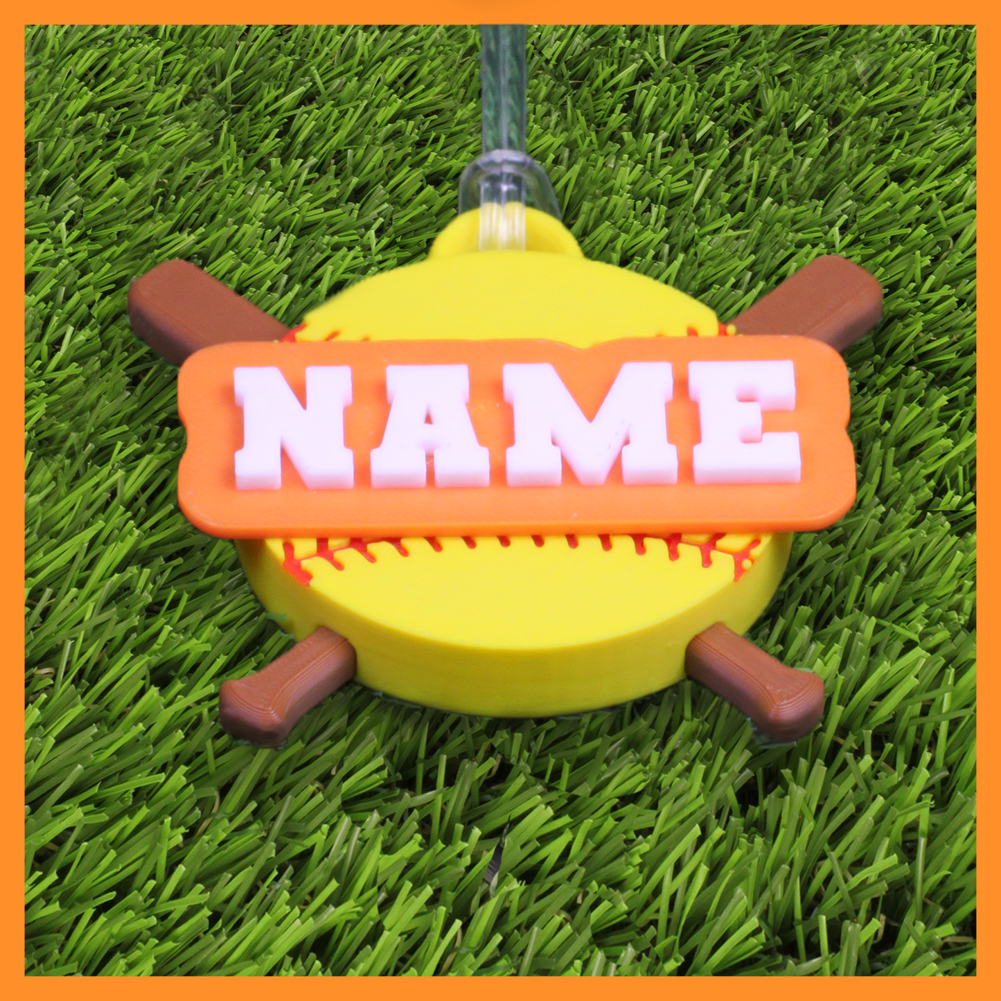 Softball Bag Tag (Ball & Bats)