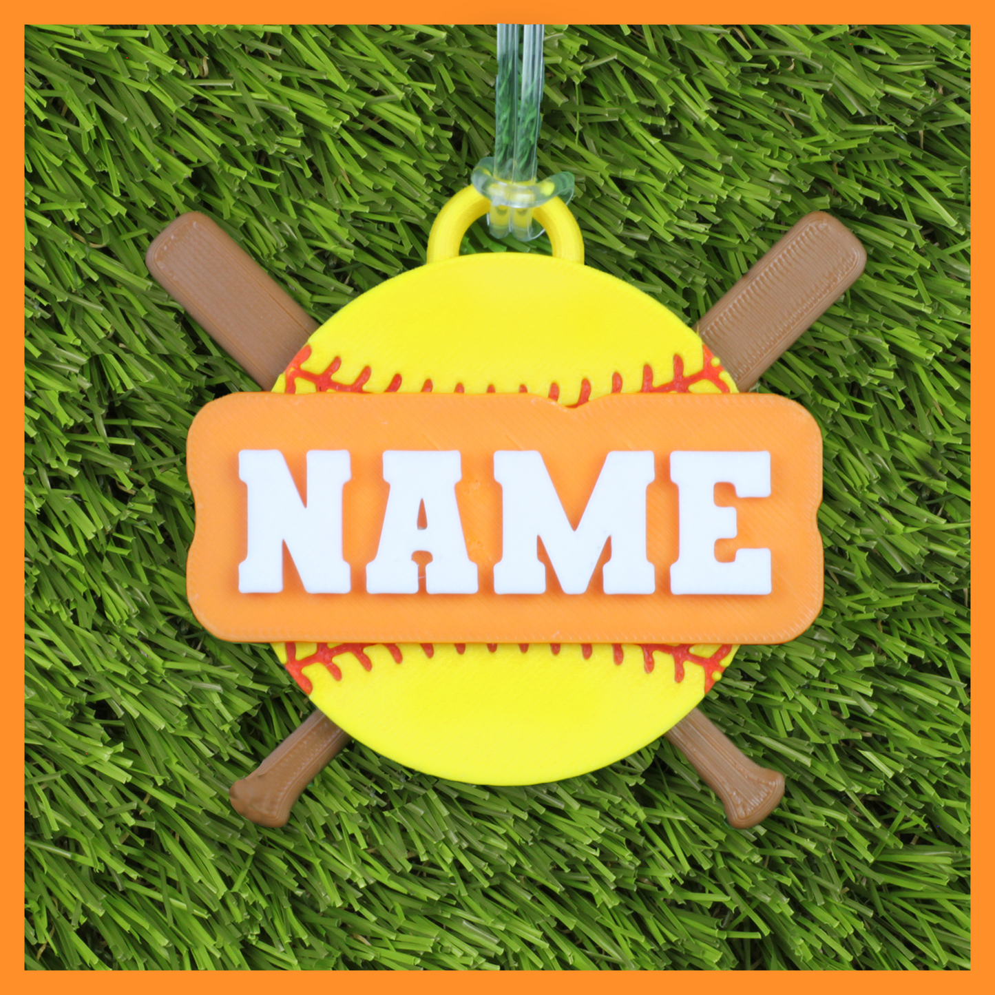 Softball Bag Tag (Ball & Bats)