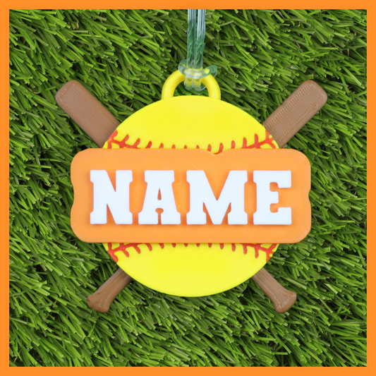 Softball Bag Tag (Ball & Bats)