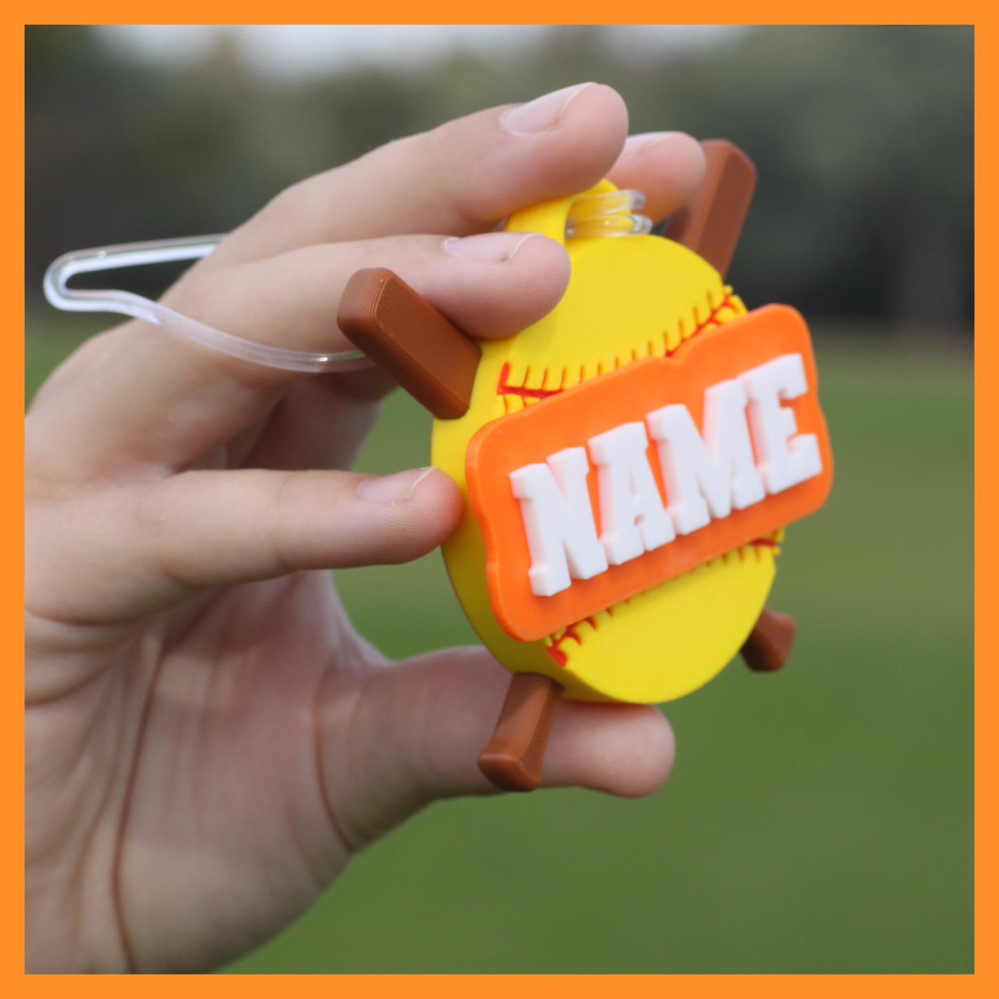 Softball Bag Tag (Ball & Bats)