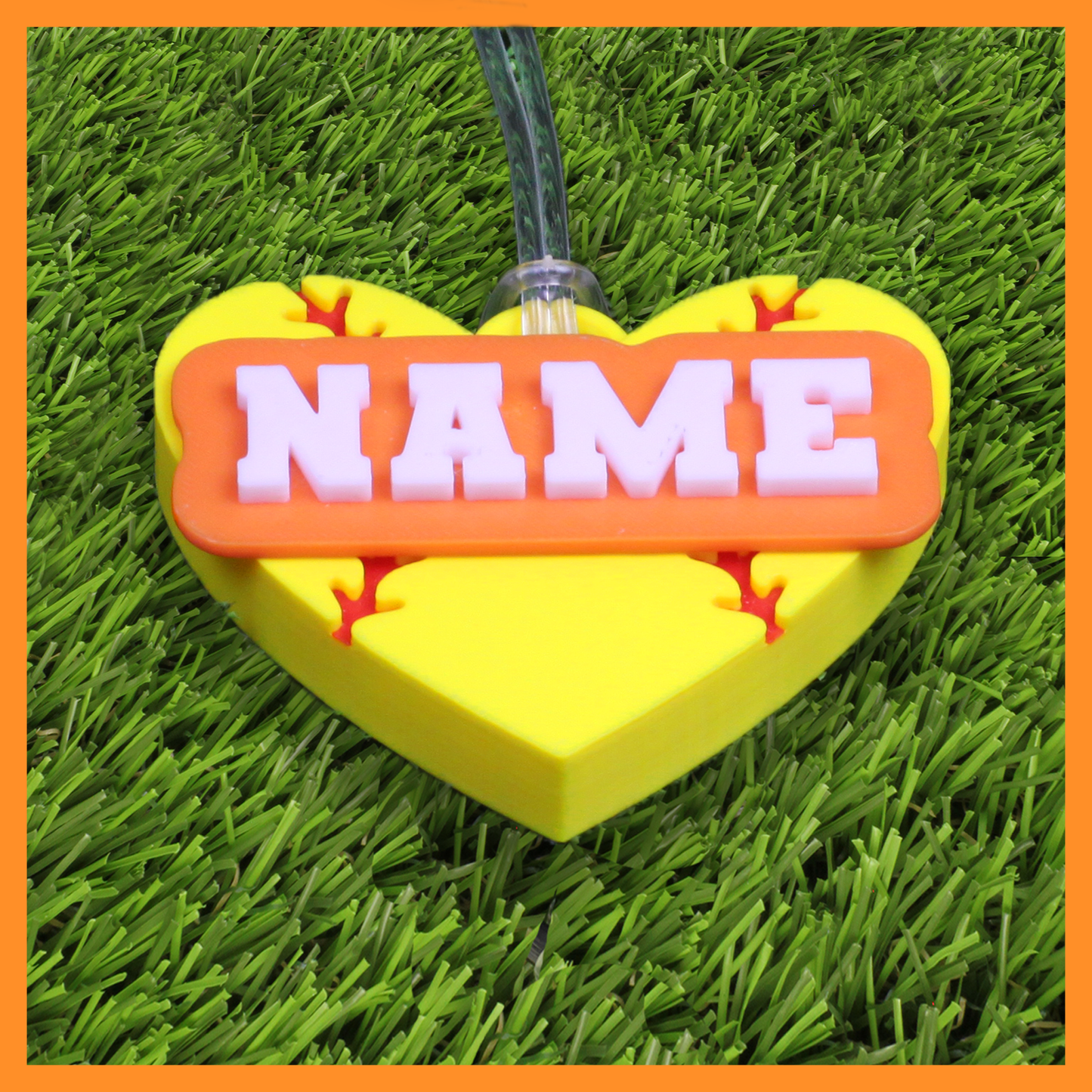 Softball Bag Tag (Heart)