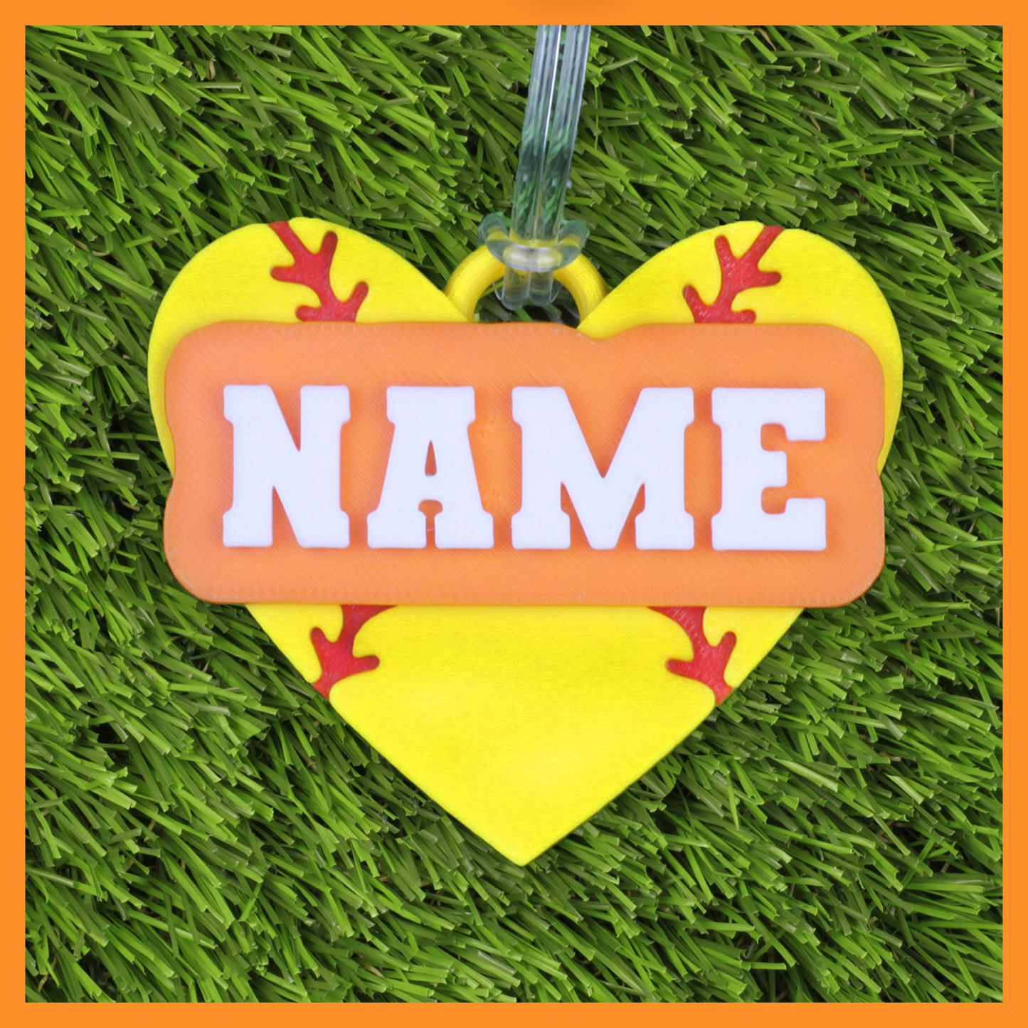Softball Bag Tag (Heart)