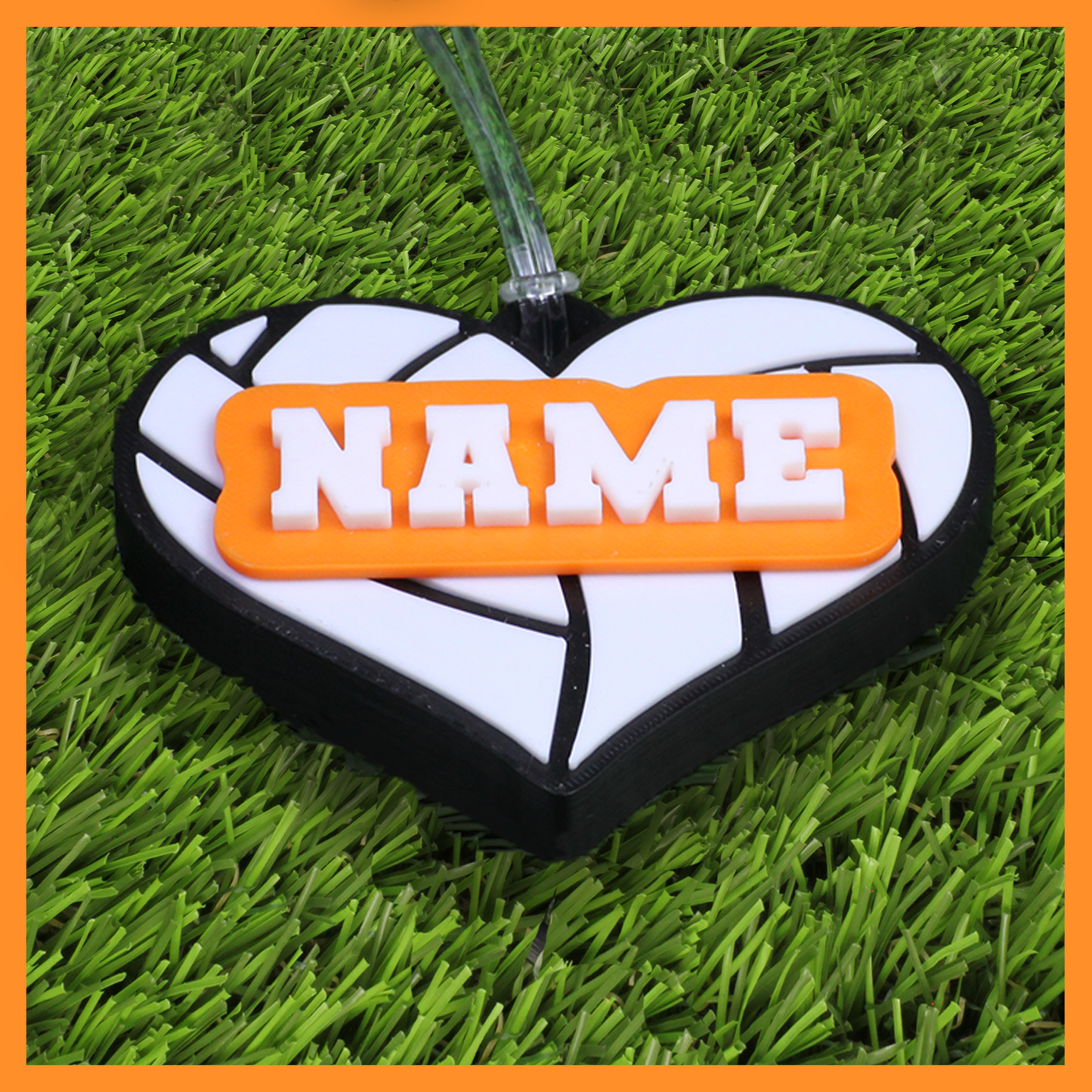 Volleyball Bag Tag (Heart)