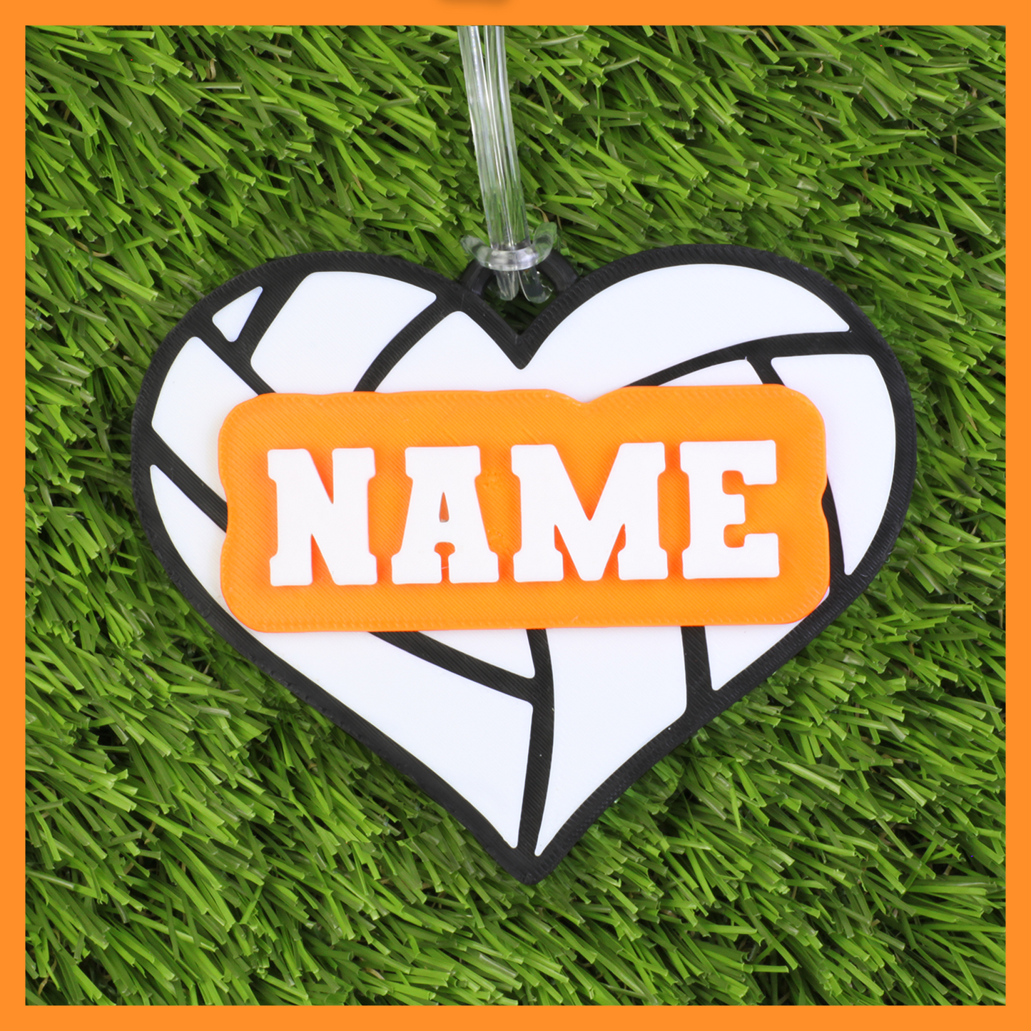 Volleyball Bag Tag (Heart)