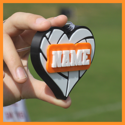 Volleyball Bag Tag (Heart)