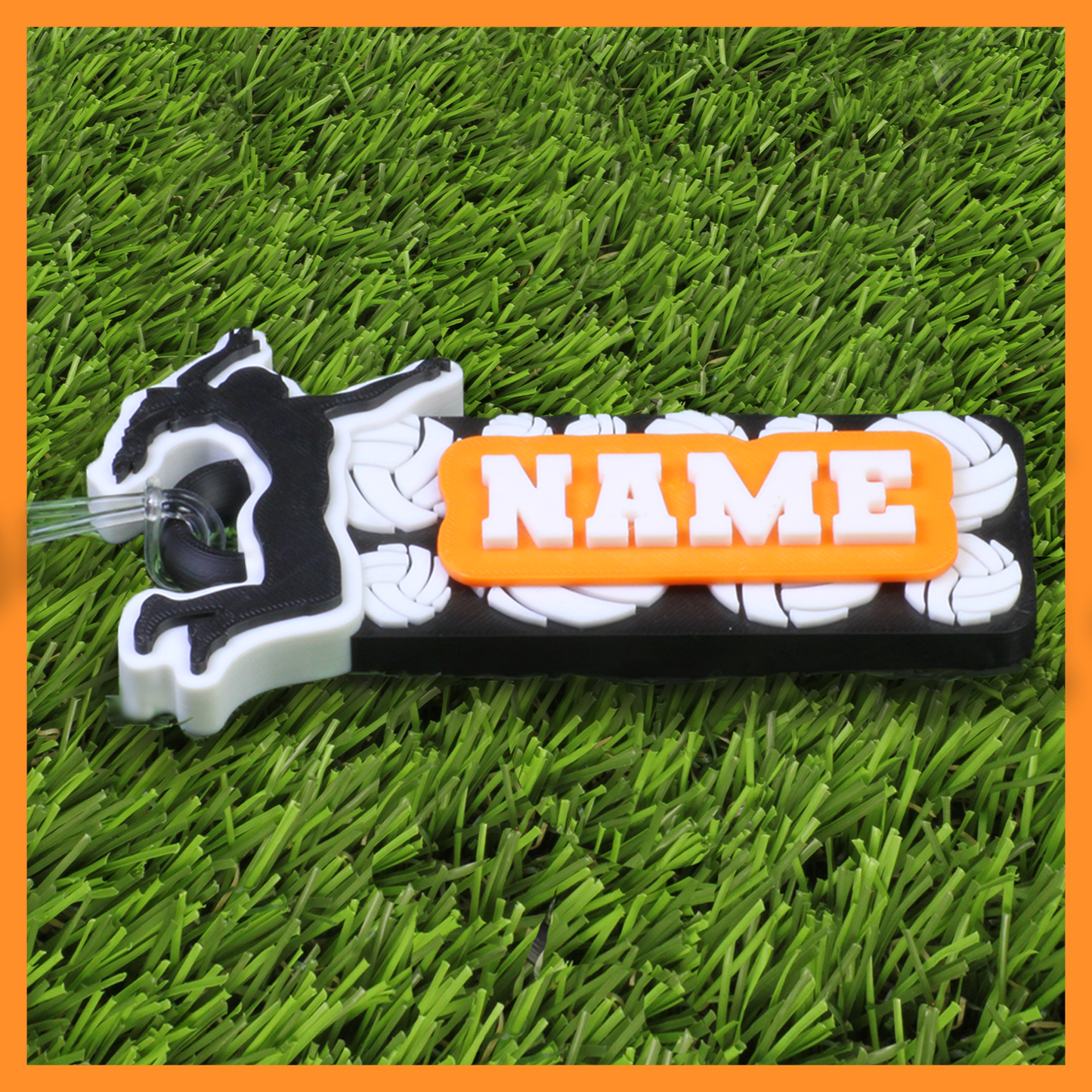 Volleyball Bag Tag (Hitter & Balls)