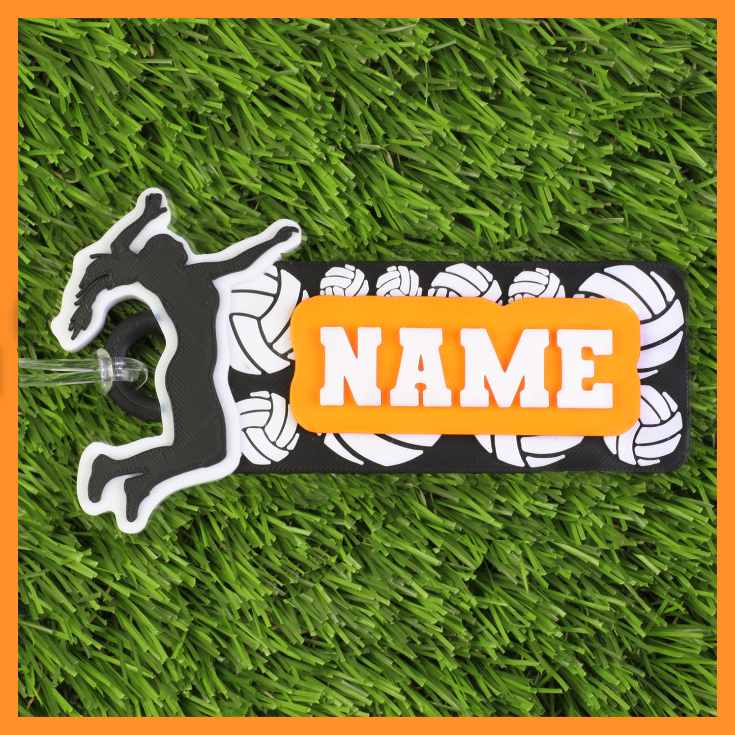 Volleyball Bag Tag (Hitter & Balls)