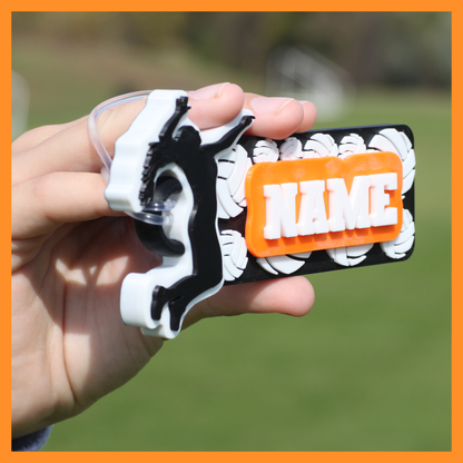 Volleyball Bag Tag (Hitter & Balls)
