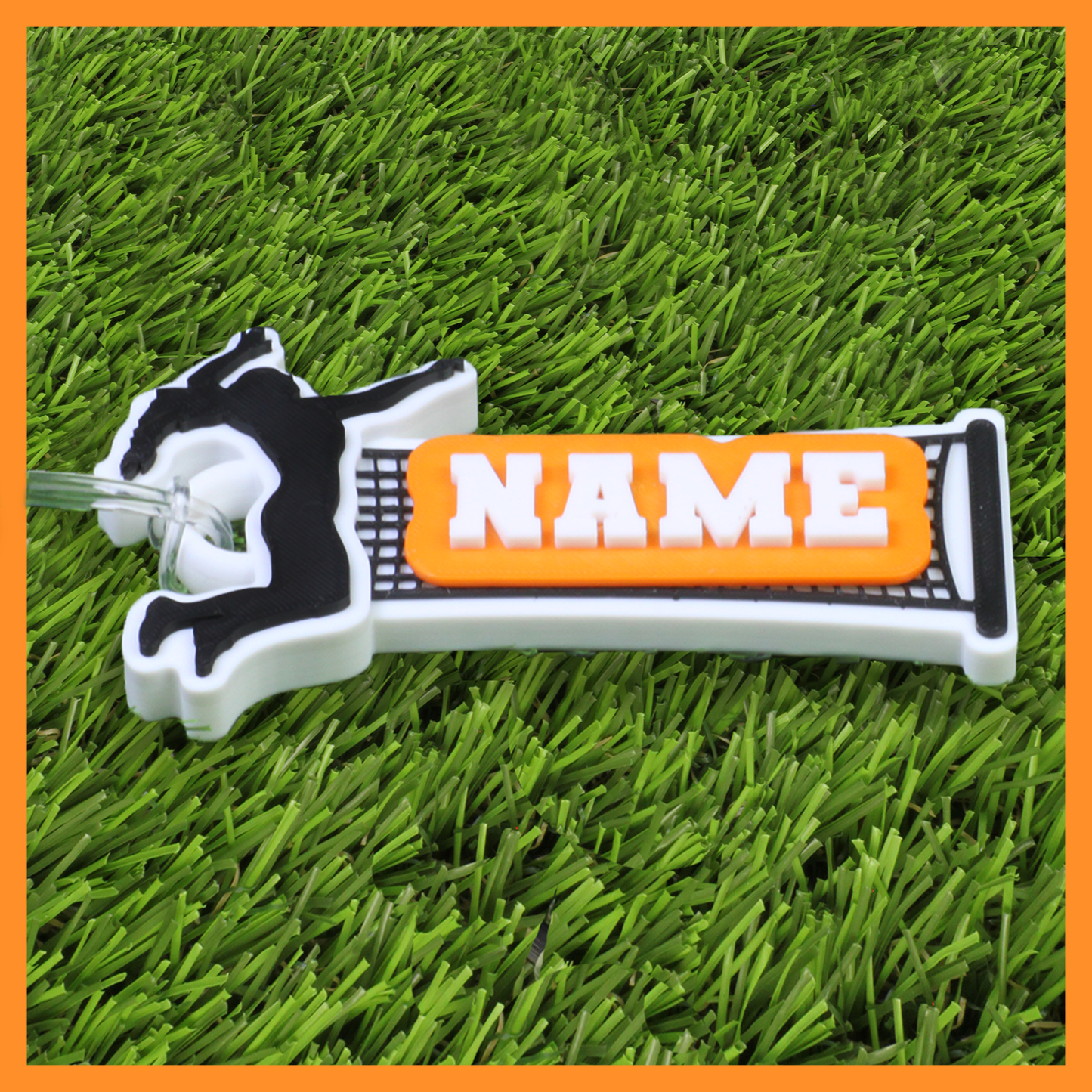 Volleyball Bag Tag (Hitter & Net)