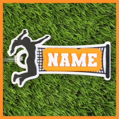 Volleyball Bag Tag (Hitter & Net)