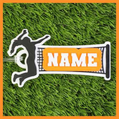 Volleyball Bag Tag (Hitter & Net)