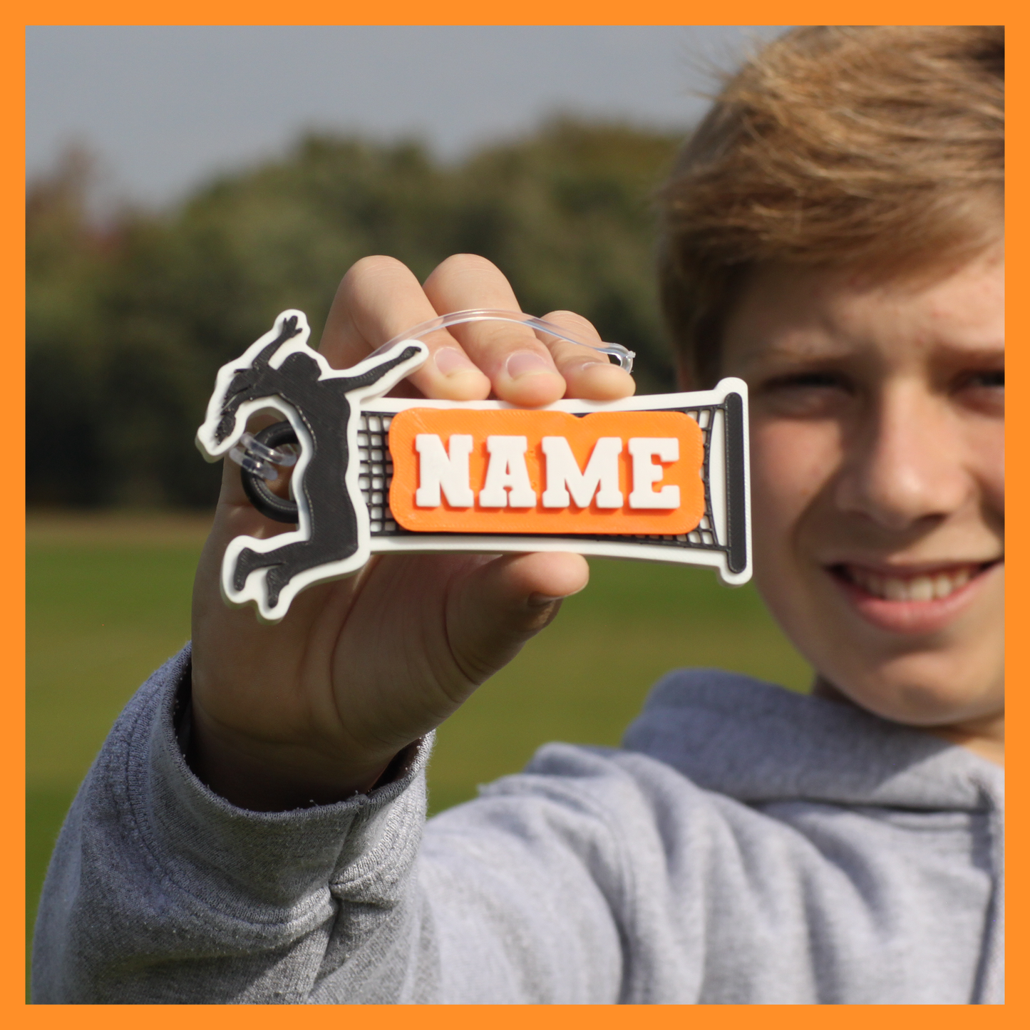 Volleyball Bag Tag (Hitter & Net)